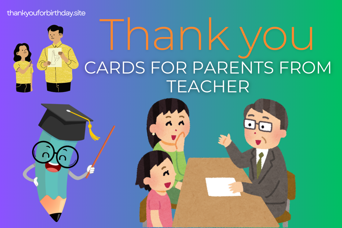 Thank You Cards for Parents from Teacher